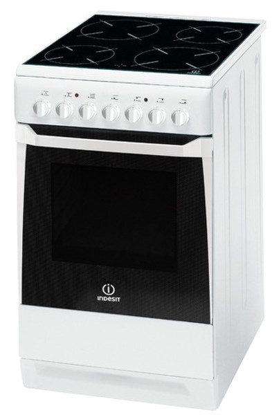 Indesit KN 3C 12 A(W)/CZ S Freestanding Ceramic A Black,White