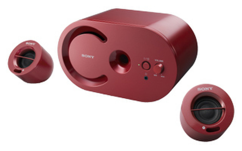 Sony SRS-D25RC 2.1Kanäle 25W Rot Lautsprecherset