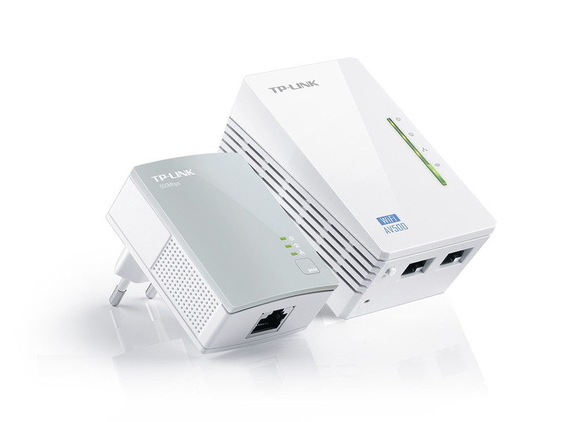 TP-LINK AV500 300Мбит/с Подключение Ethernet Wi-Fi Белый 2шт PowerLine network adapter