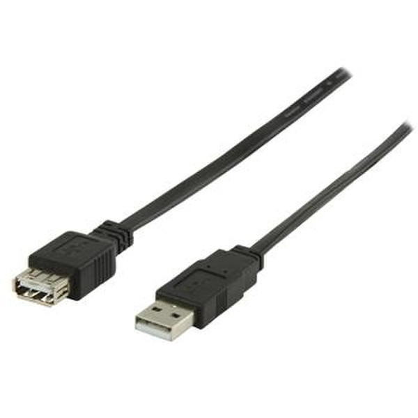 Valueline 1m, USB 2.0 A - A 1м USB A USB A Черный