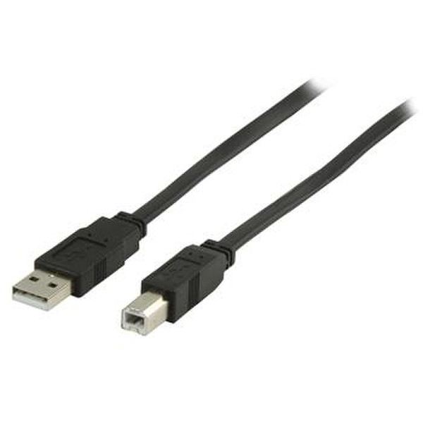 Valueline 1m, USB 2.0 A - B 1m USB A USB B Black