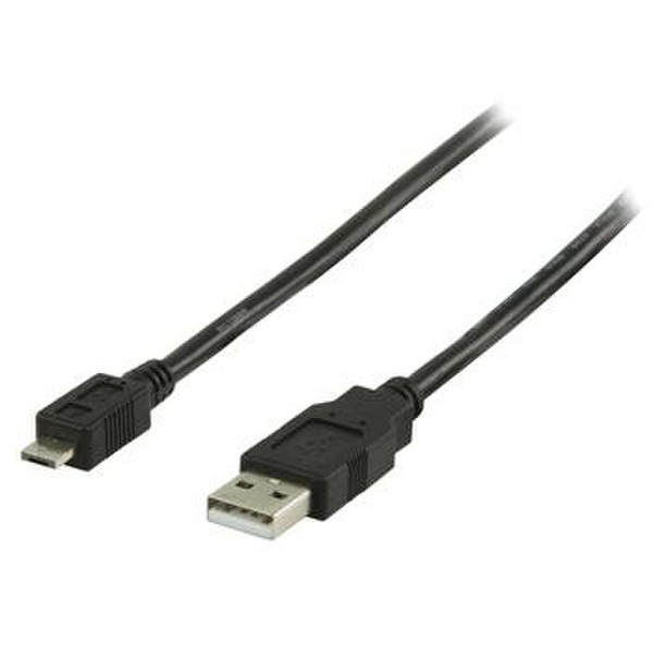 Valueline 1m, USB 2.0 A - micro A 1m USB A Micro-USB A Schwarz