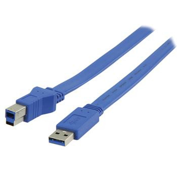 Valueline 1m, USB 3.0, USB A - B 1m USB A USB B Blau