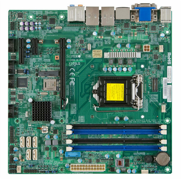 Supermicro X10SLQ Socket H3 (LGA 1150) ATX server/workstation motherboard