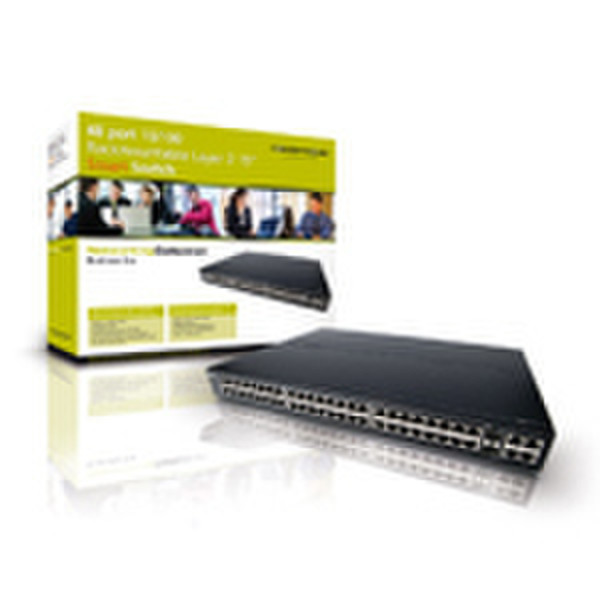 Conceptronic 48 Port 10/100 Stackable Layer 2 Smart Switch 19 inch