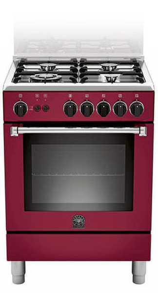 Bertazzoni AM6 4C 71 C VI Freistehend Gas hob Rot Küchenherd