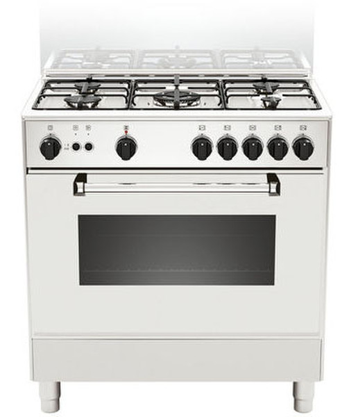 Bertazzoni La Germania AM8 5C 71 D W Freistehend Gas hob Weiß