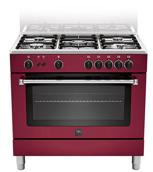 Bertazzoni AM9 5C 71 C VI Freestanding Gas hob Red cooker