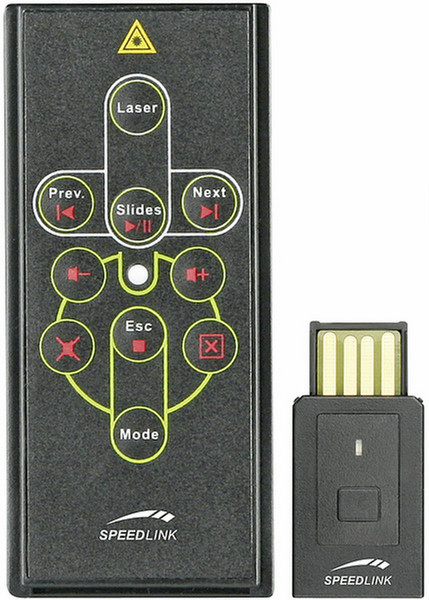 SPEEDLINK Companion Wireless ExpressCard Multimedia Presenter Черный беспроводной презентер