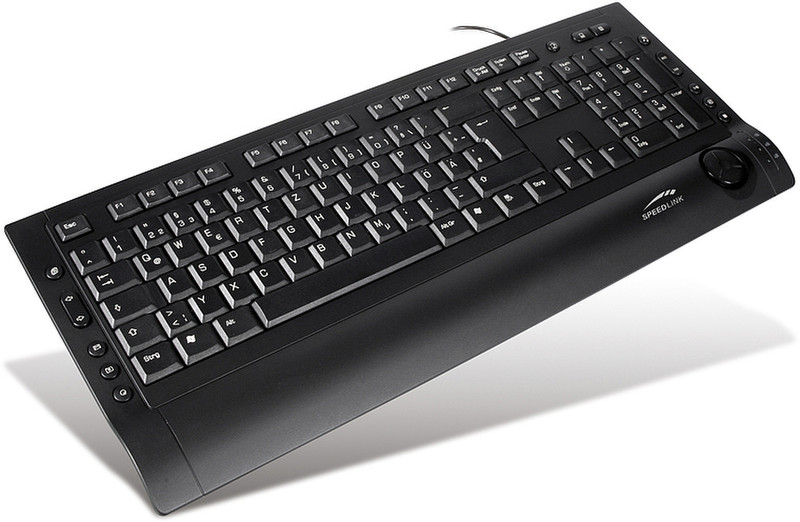 SPEEDLINK Silent Keystroke, black USB QWERTZ Schwarz Tastatur
