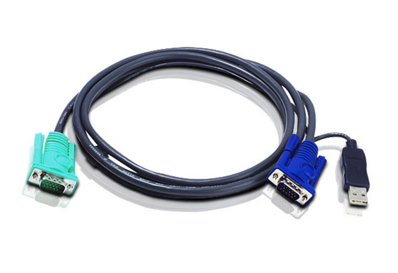 Aten 2L5201U 1.2m Black KVM cable