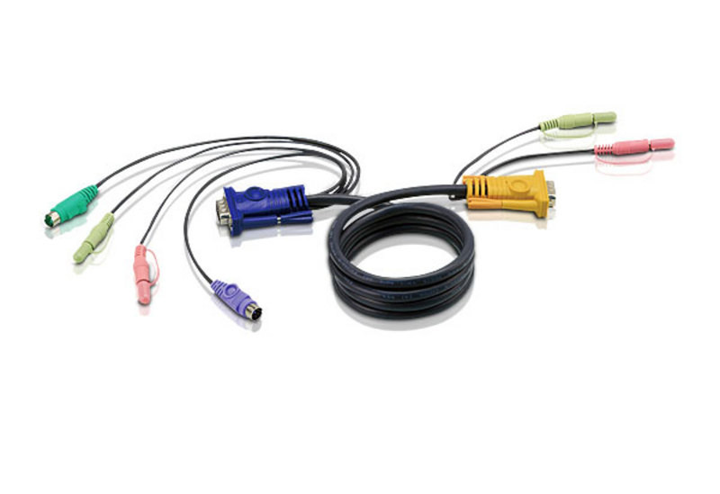 Aten 2L5301P 1.2m Black KVM cable