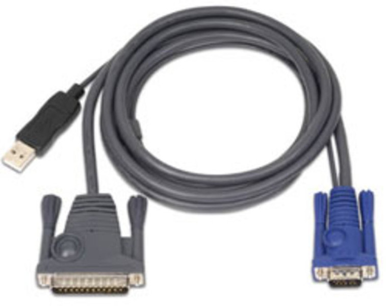 Aten 2L5602UP 1.8m Grau Tastatur/Video/Maus (KVM)-Kabel
