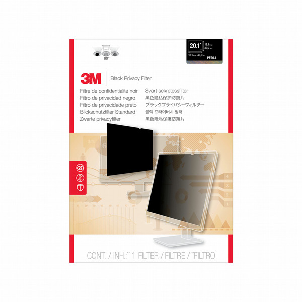 3M PF20.1 20.1" Monitor Frameless display privacy filter