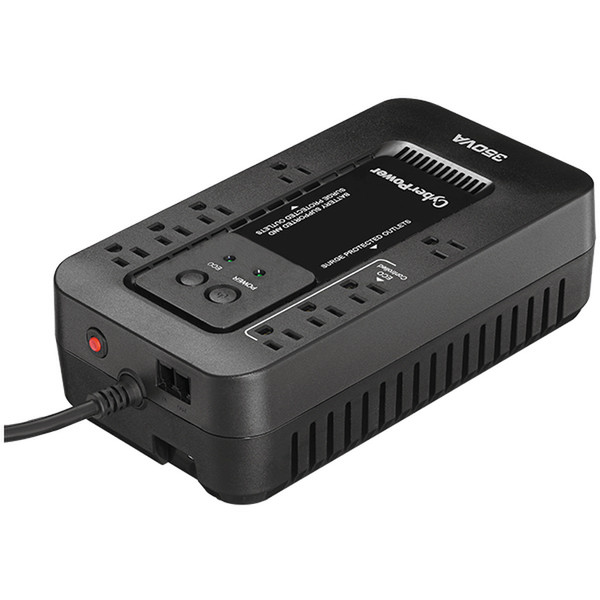 CyberPower EC350G Standby (Offline) 350VA 8AC outlet(s) Compact Black uninterruptible power supply (UPS)