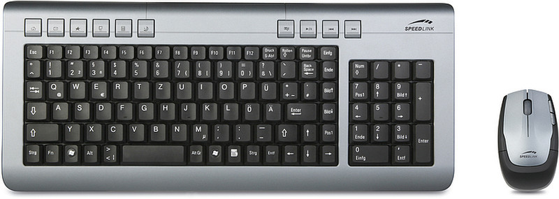 SPEEDLINK Mediato 2.4GHz Wireless Deskset RF Wireless QWERTY Tastatur
