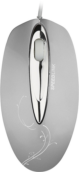 SPEEDLINK Fiore Optical Mouse, silver PS/2 Оптический 800dpi Cеребряный компьютерная мышь