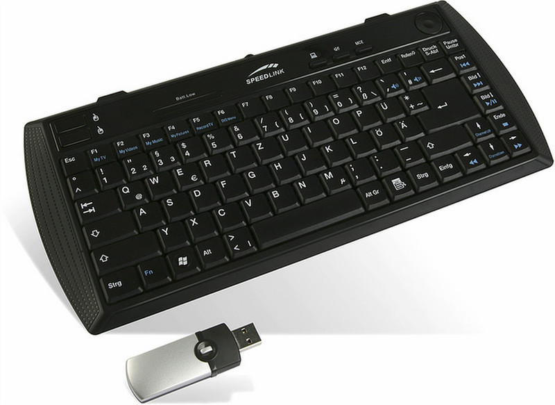 SPEEDLINK Mini Media Keyboard RF Wireless QWERTY Schwarz Tastatur