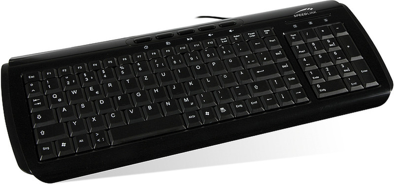 SPEEDLINK Blade Keyboard, black USB QWERTZ Black keyboard