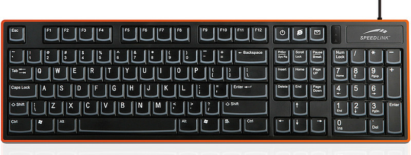SPEEDLINK Verso Slim Profile USB Keyboard USB QWERTY Black keyboard