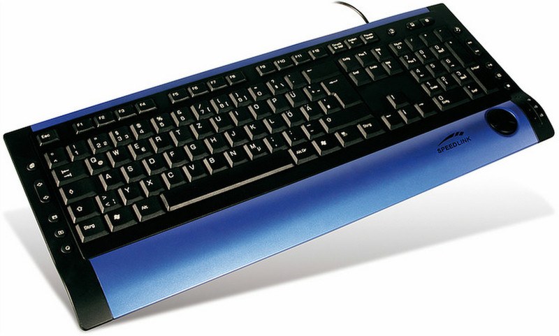 SPEEDLINK Silent Keystroke, blue USB QWERTZ Tastatur