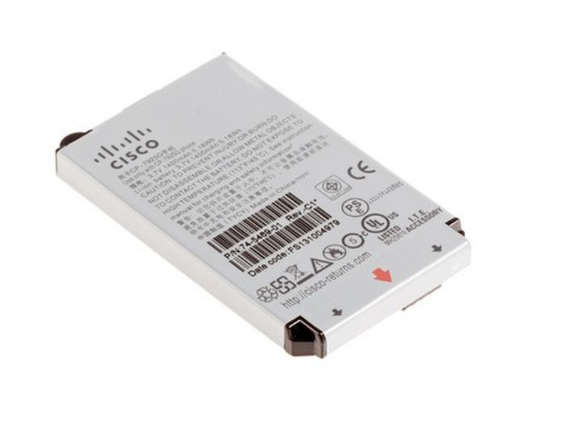 Cisco Unified Wireless IP Phone 7925G Battery, Standard Lithium-Ion (Li-Ion) rechargeable battery