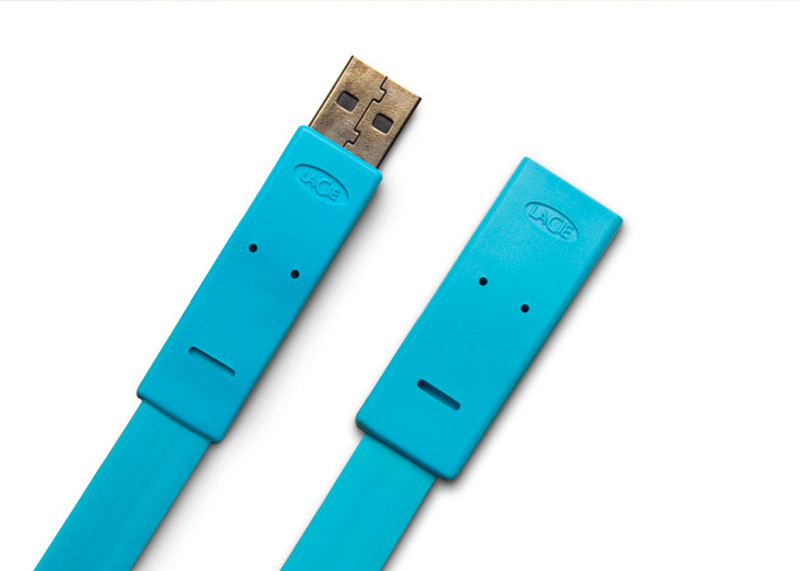 LaCie USB A Male to A Female, Design by item / 10 pack 1.2м USB A USB A Синий кабель USB