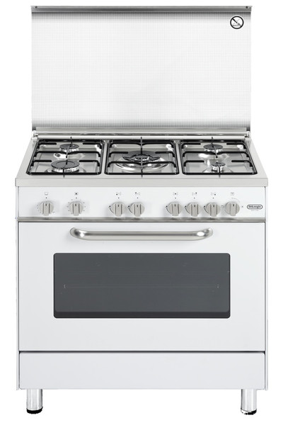 DeLonghi DGW 855 Freestanding Gas hob White cooker
