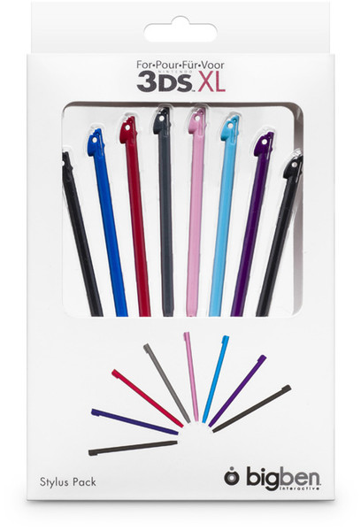 Bigben Interactive 3DS XL 8 Stylus Pack Multicolour stylus pen
