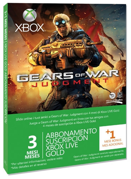 Db-Line 3+1M Gold Membership Card: Gears of War - Judgment, Xbox 360 Live