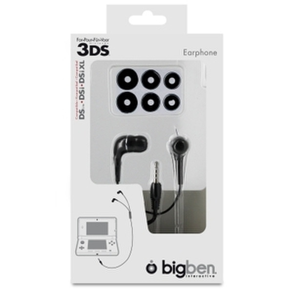 Bigben Interactive DSA3D013 Intraaural In-ear Black headphone