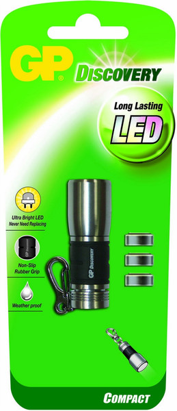 GP Batteries LCE604 Schlüsselanhänger-Blinklicht LED Schwarz, Edelstahl