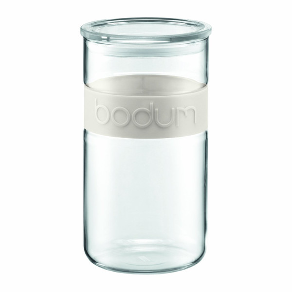 Bodum Presso Round Glass Transparent,White jar