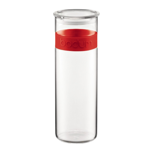 Bodum Presso Round Glass Red,Transparent jar