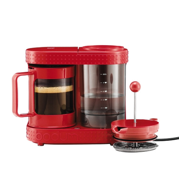 Bodum Bistro Electric french press 0.5L 4cups Red,Transparent