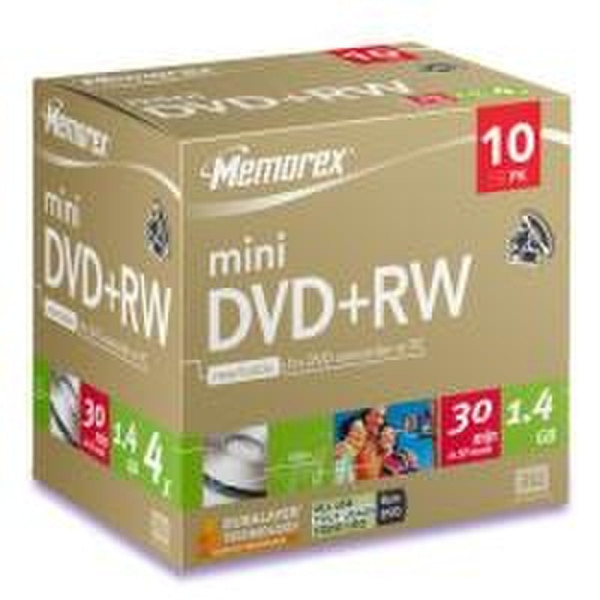 Memorex DVD-RW 4X 4.7GB 10 Pack Slim JC 4.7ГБ DVD-RW 10шт