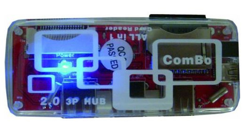 Bilora 152 USB 2.0 Прозрачный устройство для чтения карт флэш-памяти