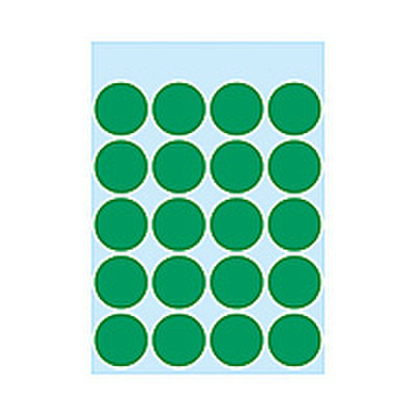 HERMA Multi-purpose labels ø 19mm dark green 100 pcs. Green 100pc(s) self-adhesive label