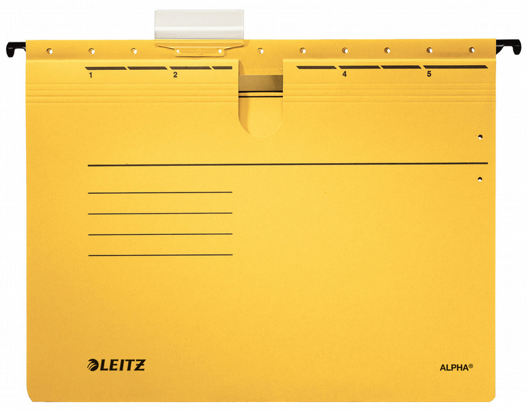 Leitz Alpha A4 Картон, Металл Желтый 5шт навесная папка