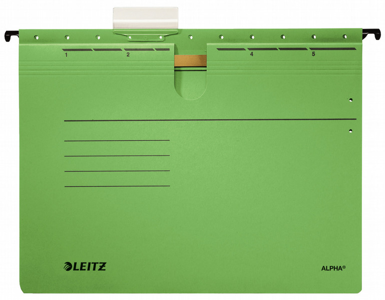 Leitz Alpha A4 Картон Зеленый 5шт навесная папка