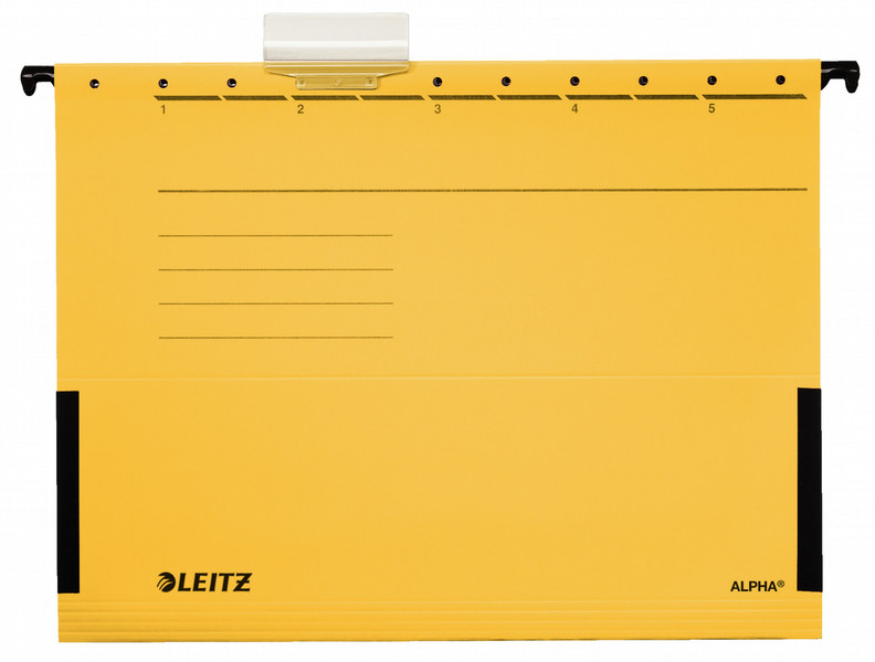 Leitz Alpha A4 Cardboard Yellow 5pc(s) hanging folder