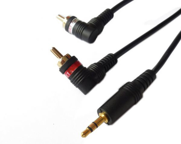 Dietz 20712 2.5m 2 x RCA 3.5mm Schwarz Audio-Kabel