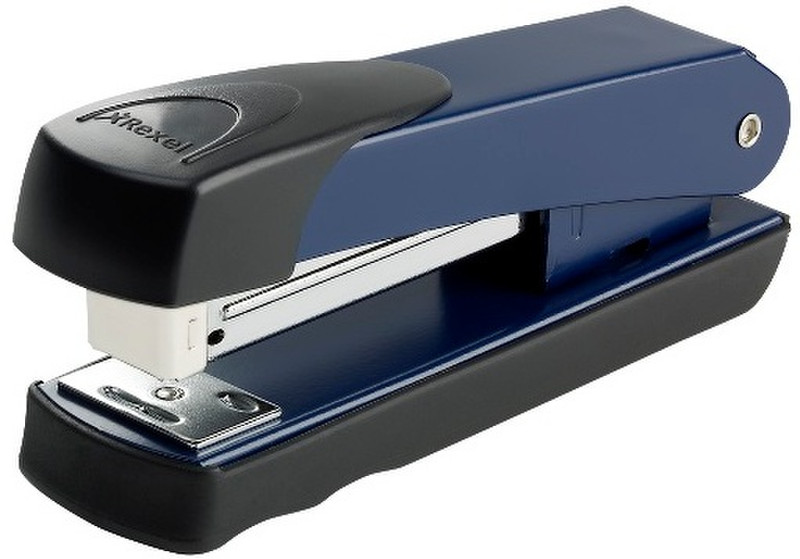 Rexel Meteor Half Strip Stapler Blue stapler