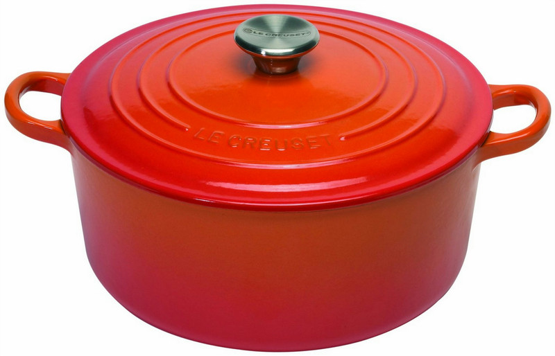 Le Creuset 21001200902461 - Cocotte redonda, 20 cm, color volcánica 1.8l Rot Kochtopf