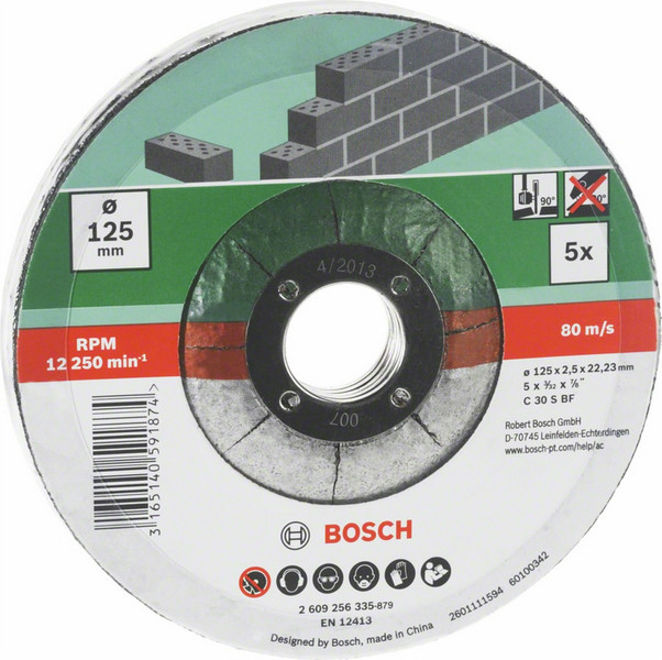 Bosch 2609256334 Ріжучий диск 5шт аксессуар для угловых шлифмашин