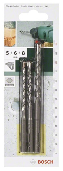 Bosch 3-piece Concrete Drill Bit Set SDS-Quick