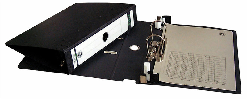 Leitz Alpha Duo Cardboard,Plastic Black ring binder