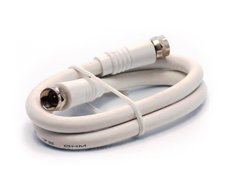 Metronic 438031 2м F F Белый коаксиальный кабель