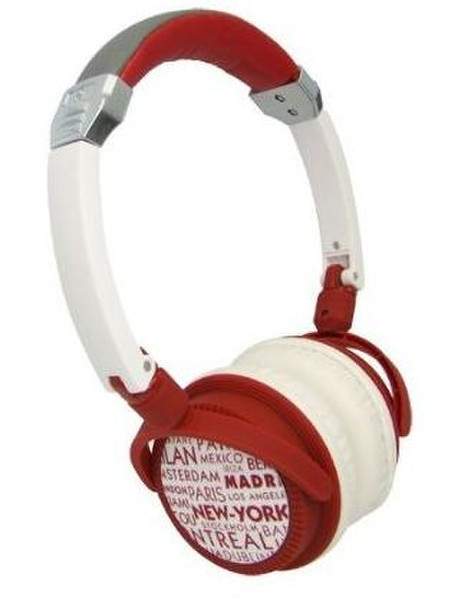 Omenex KSK-DJ100 Kopfband Binaural Rot, Weiß
