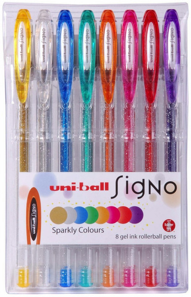 Uni-Ball Signo Blue,Gold,Green,Orange,Pink,Red,Silver,Violet 8pc(s)